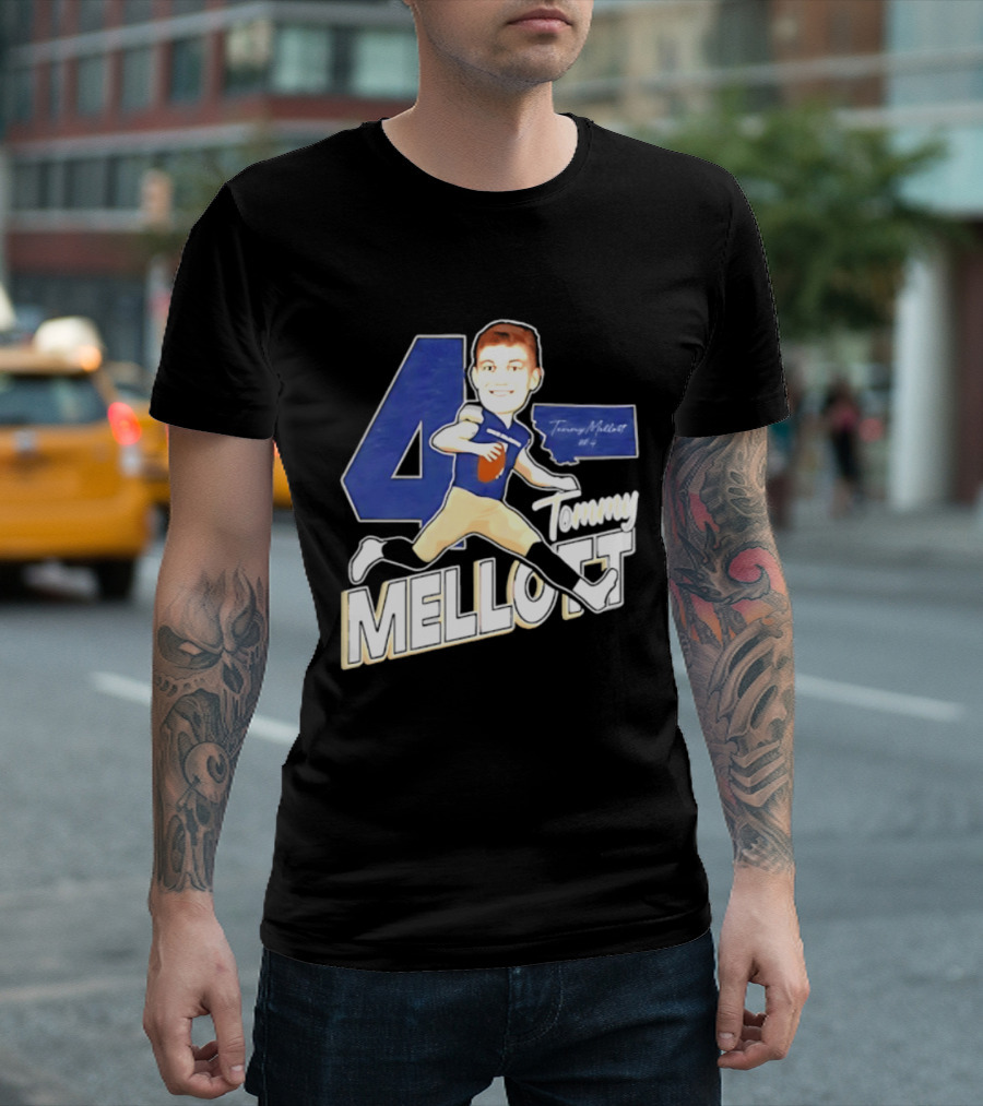 Tommy Mellott 4 Montana State Bobcats Caricature T-Shirt