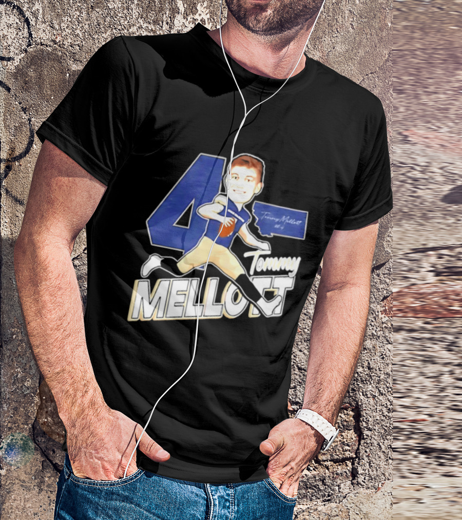 Tommy Mellott 4 Montana State Bobcats Caricature T-Shirt