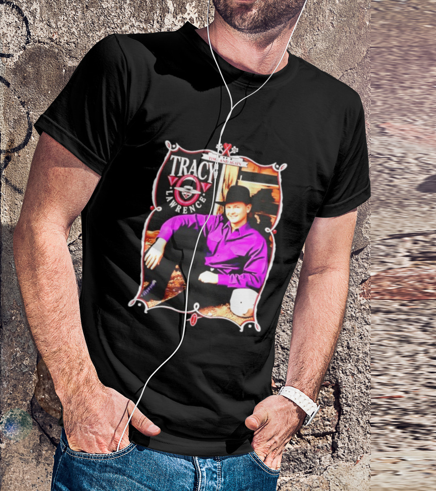Tracy Lawrence Time And Again Country Music Purple Suit Cowboy Hat T-Shirt