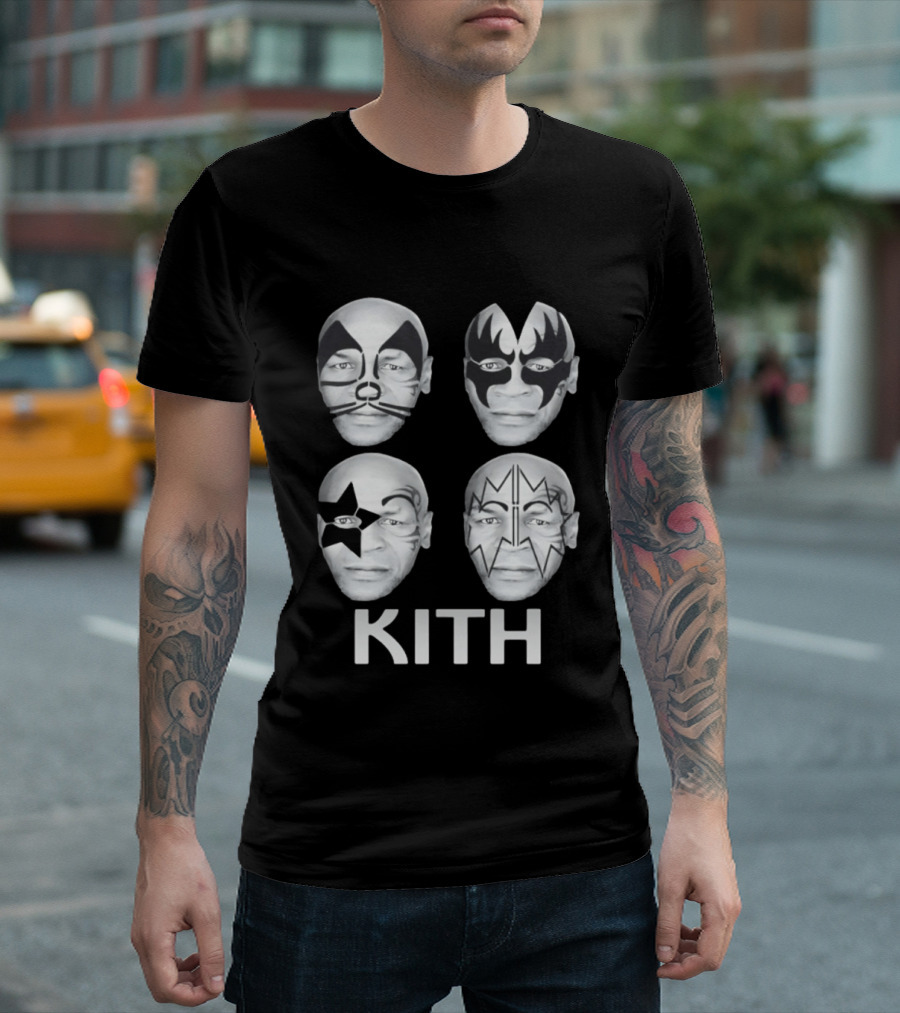 Kith Mike Tyson Kiss Band Face Paint Mashup Collection T-Shirt