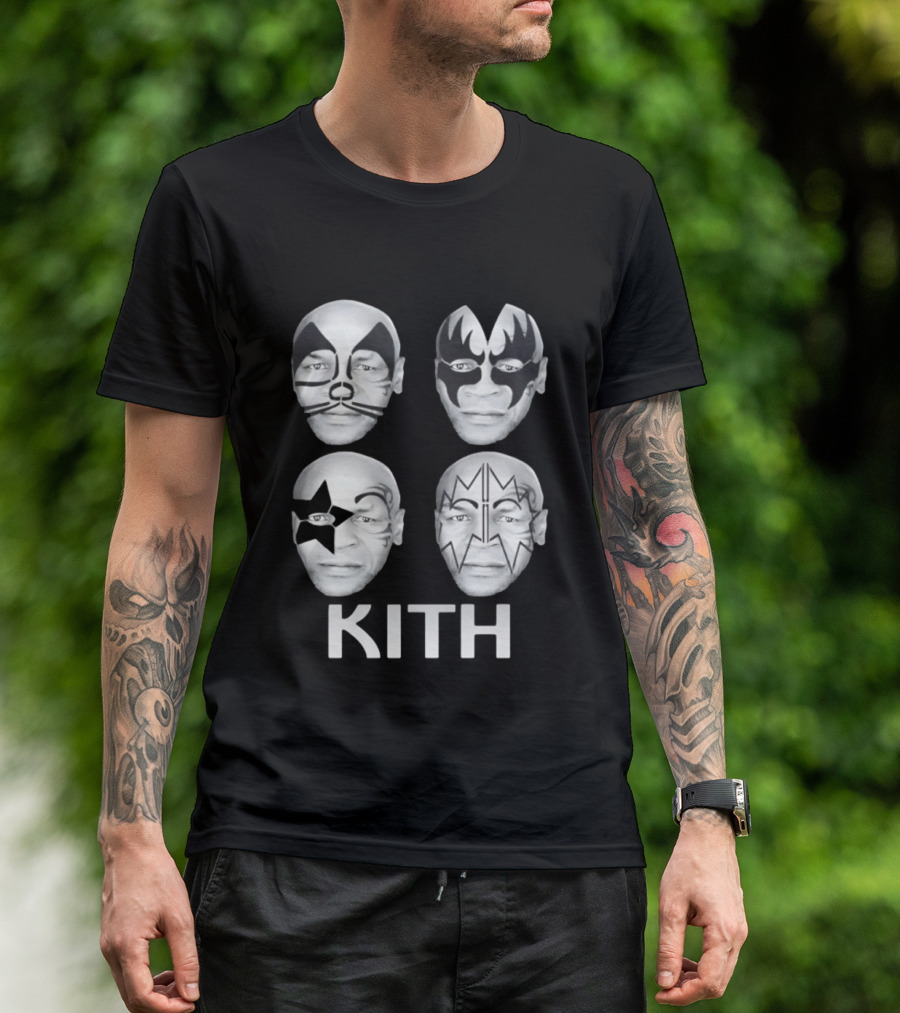 Kith Mike Tyson Kiss Band Face Paint Mashup Collection T-Shirt