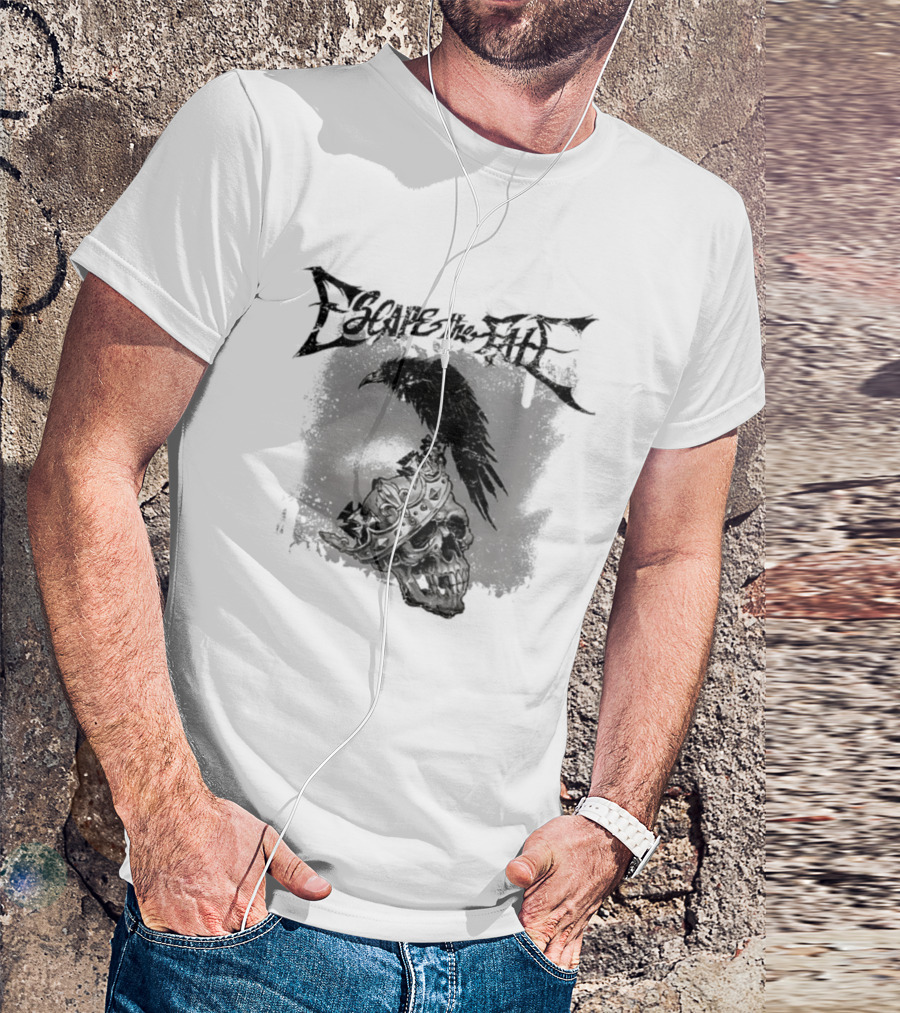 Escape The Fate Skull Crown Raven Post Hardcore T-Shirt
