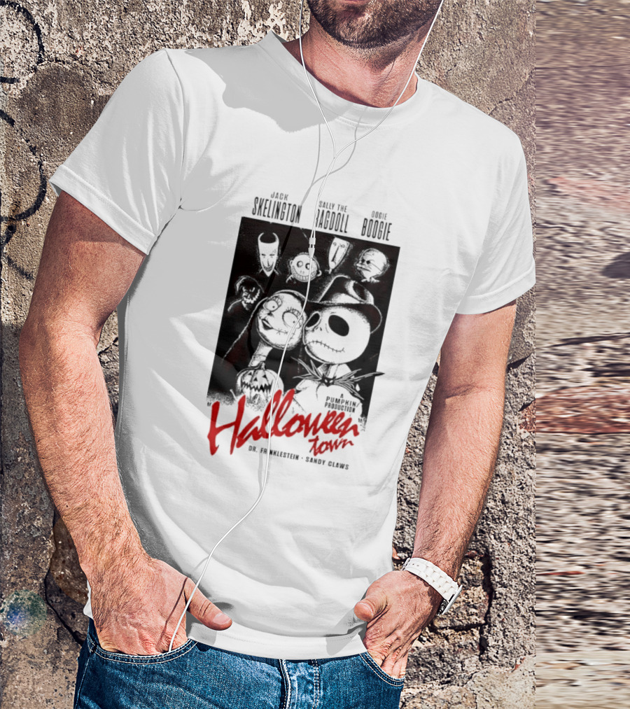 Halloween Town Jack Skellington Sally The Ragdoll Oogie Boogie Dr. Finkelstein Sandy Claws T-Shirt