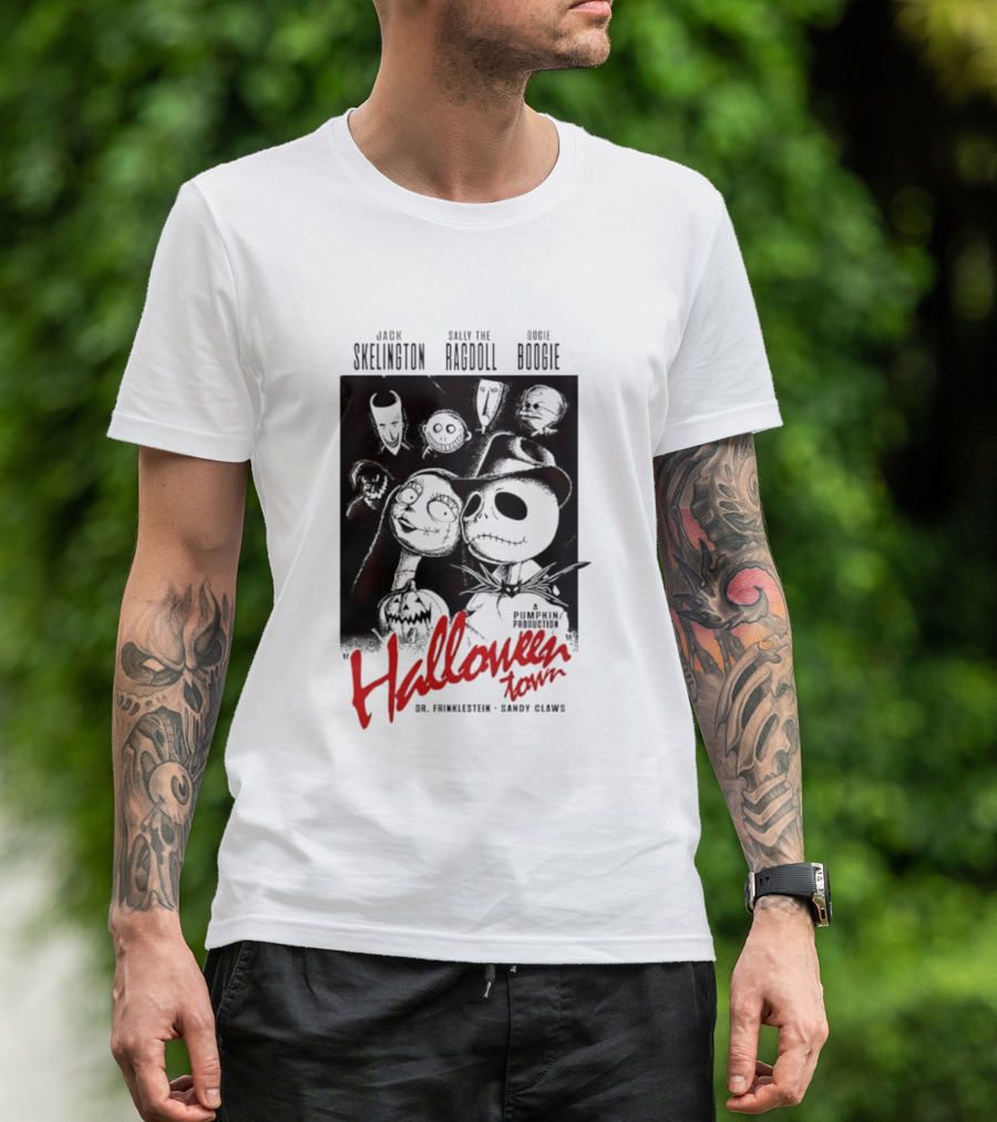 Halloween Town Jack Skellington Sally The Ragdoll Oogie Boogie Dr. Finkelstein Sandy Claws T-Shirt