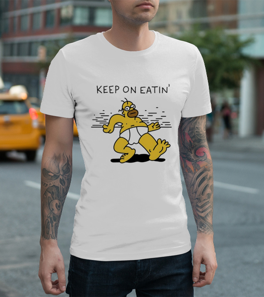 Homer Simpson Keep On Eatin' The Simpsons Walking T-Shirt