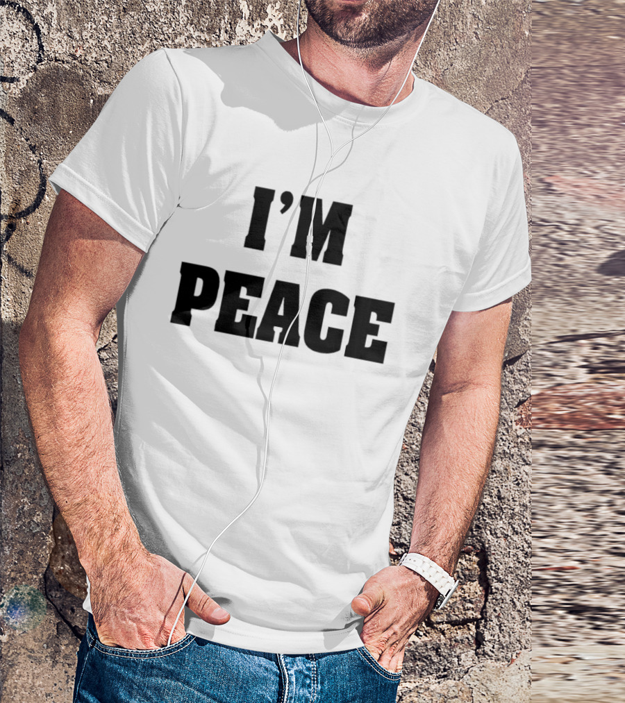I'M PEACE Statement Black T-Shirt