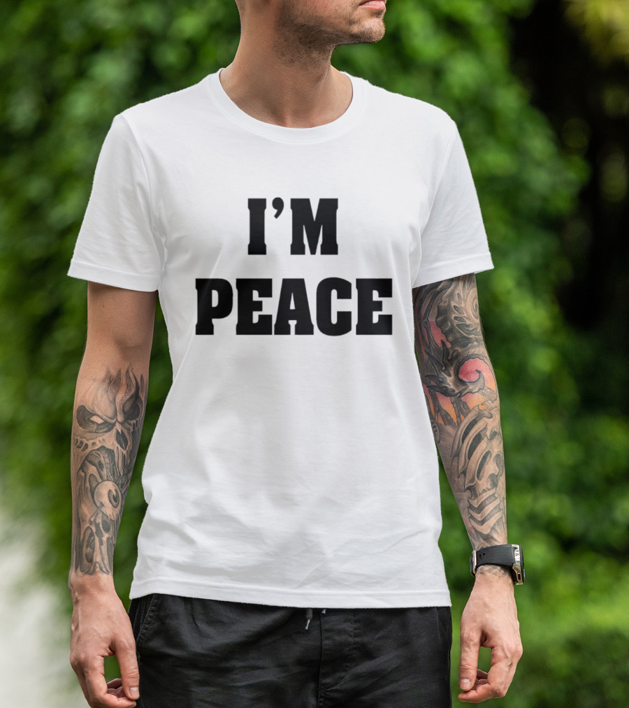 I'M PEACE Statement Black T-Shirt