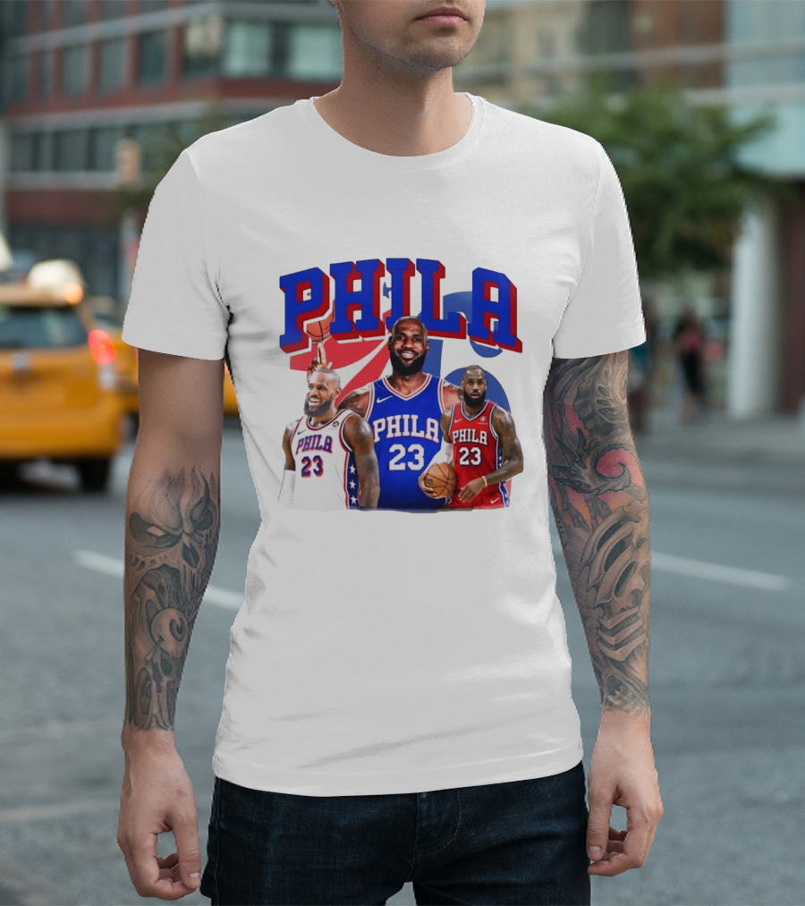 LeBron James Phila 23 Philadelphia Basketball T-Shirt