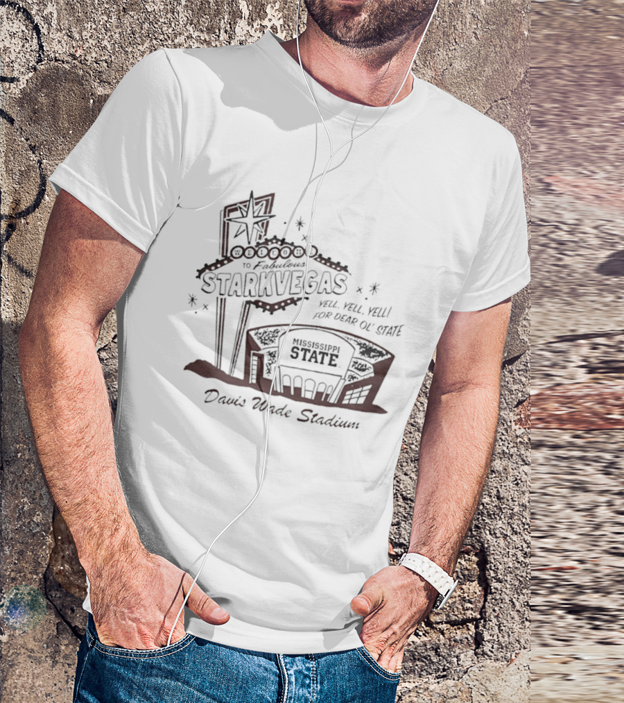 Starkvegas Mississippi State Davis Wade Stadium Football Veni Vidi Vici T-Shirt