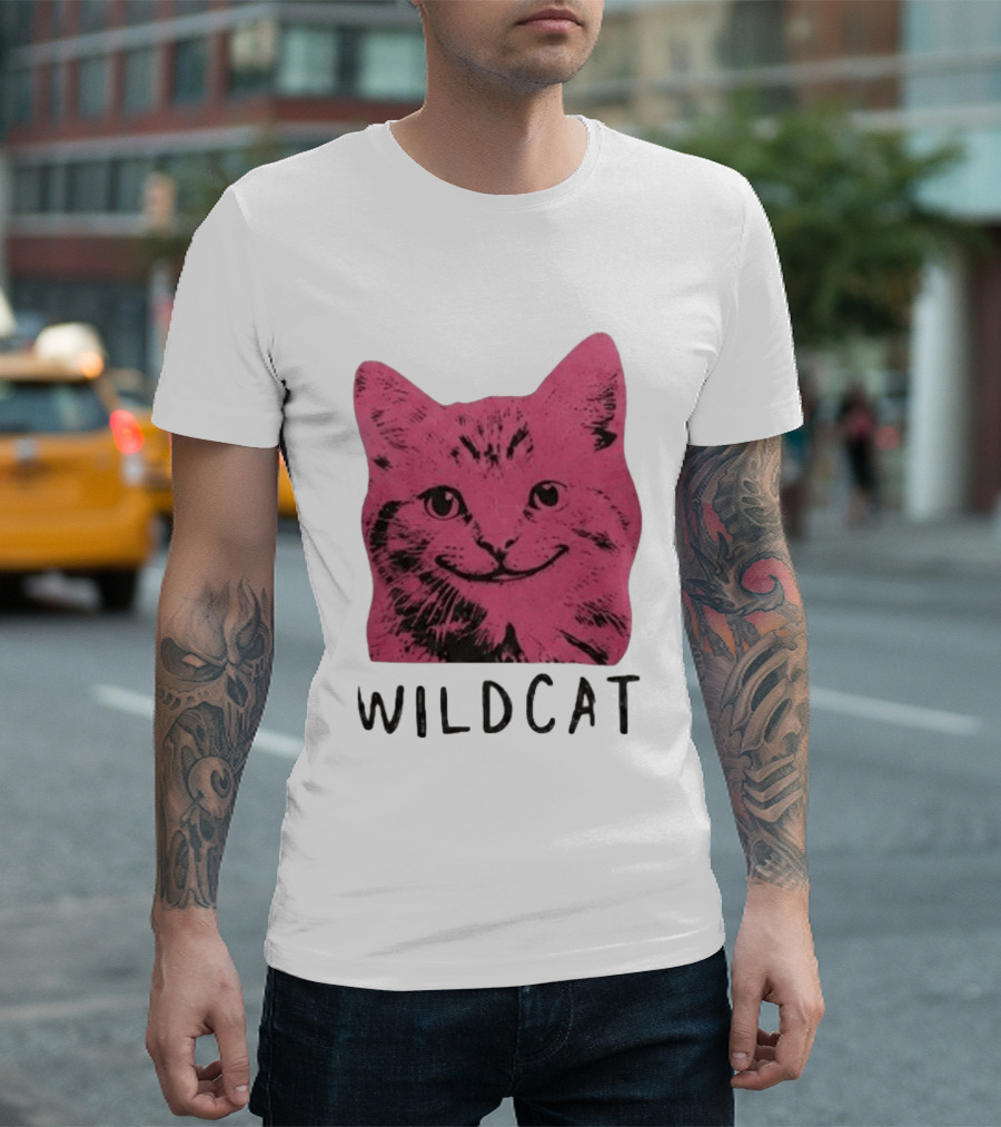 Wildcat Pink Cat Feline Animal T-Shirt