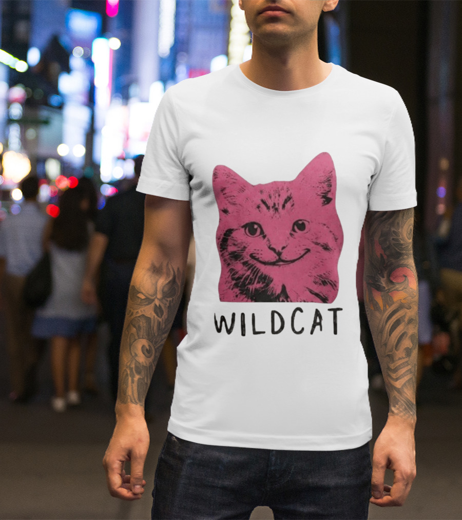 Wildcat Pink Cat Feline Animal T-Shirt