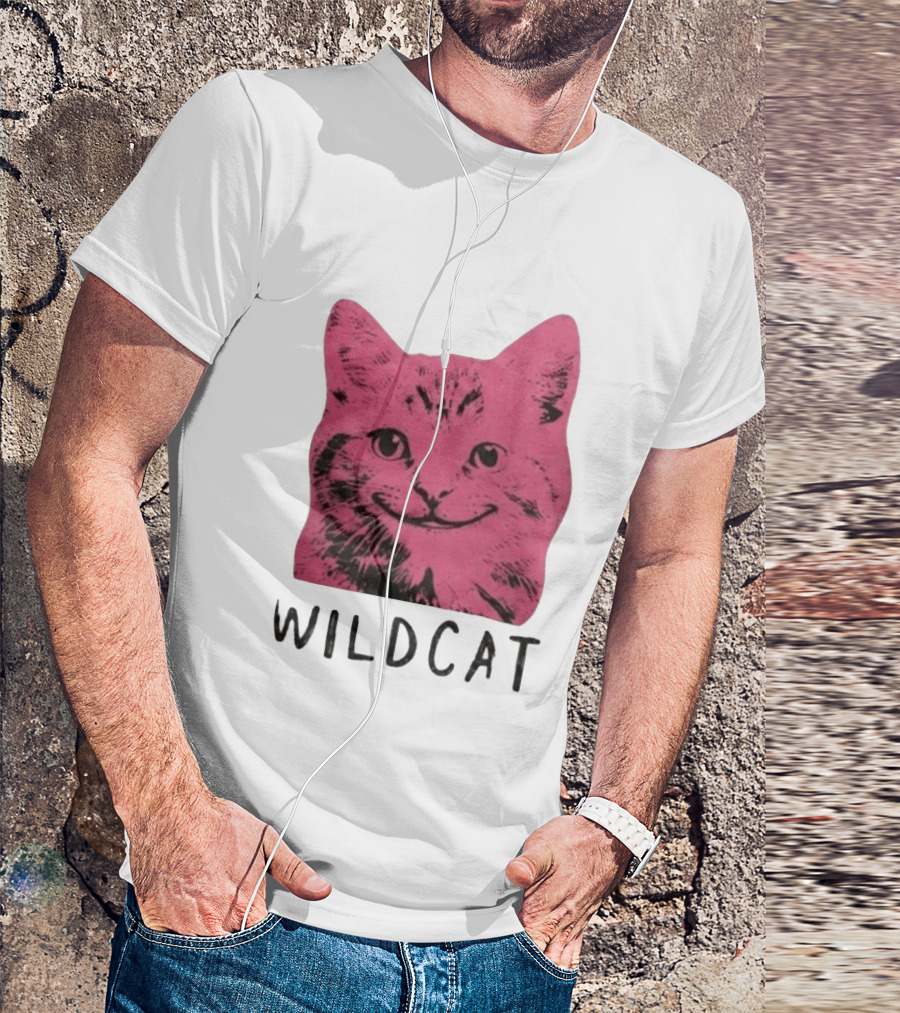 Wildcat Pink Cat Feline Animal T-Shirt