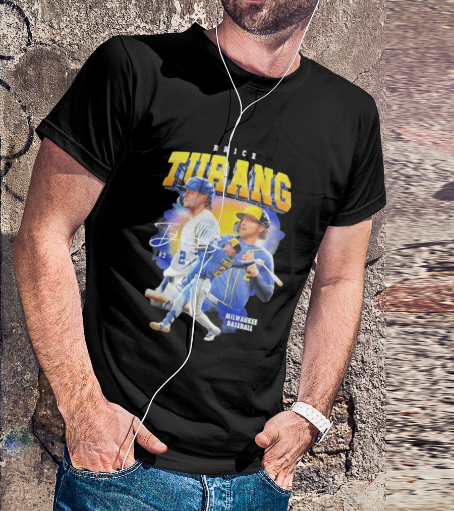 Brice Turang Milwaukee Brewers Baseball #2 T-Shirt