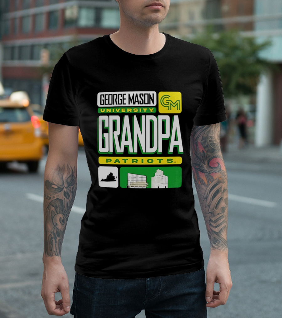 George Mason University Grandpa Patriots GM University T-Shirt