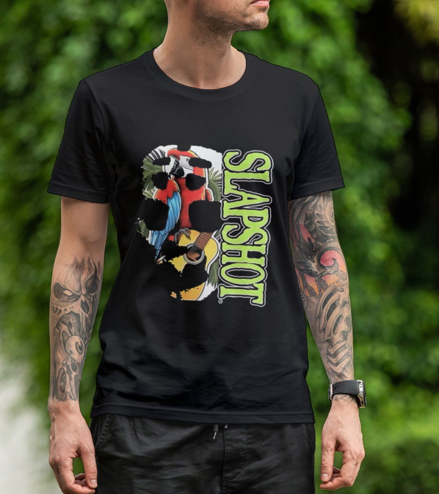 SLAPSHOT Parrot Wasting Away Boston Massachusetts 1985 2026 Two Sided T-Shirt
