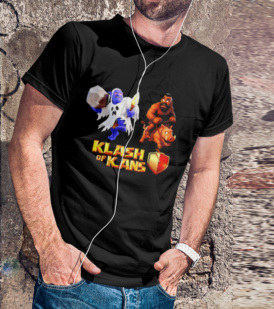 Klash Of Kans Clash Of Clans Mobile Game Barbarian Giant Characters T-Shirt