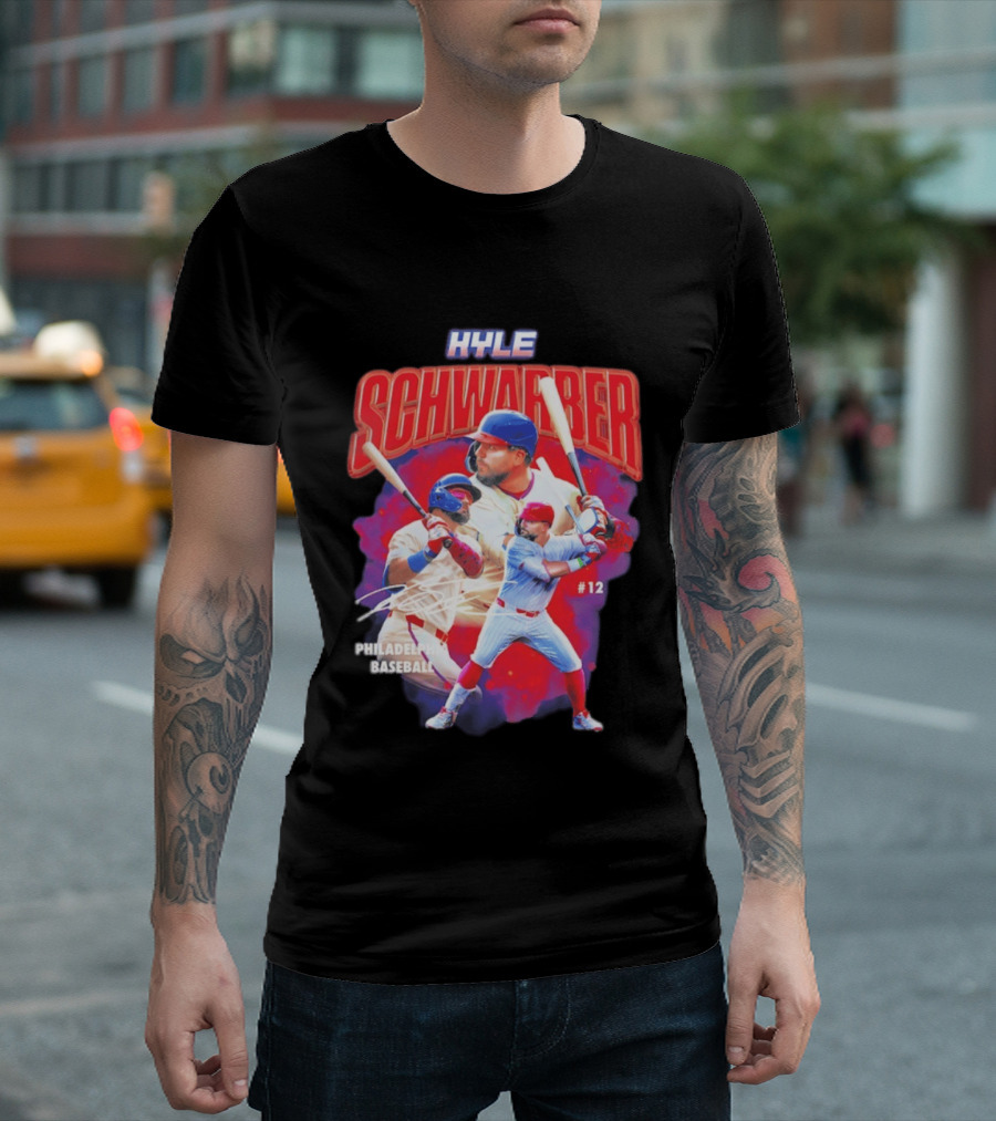 Kyle Schwarber Phillies Baseball #12 Collage 2026 T-Shirt