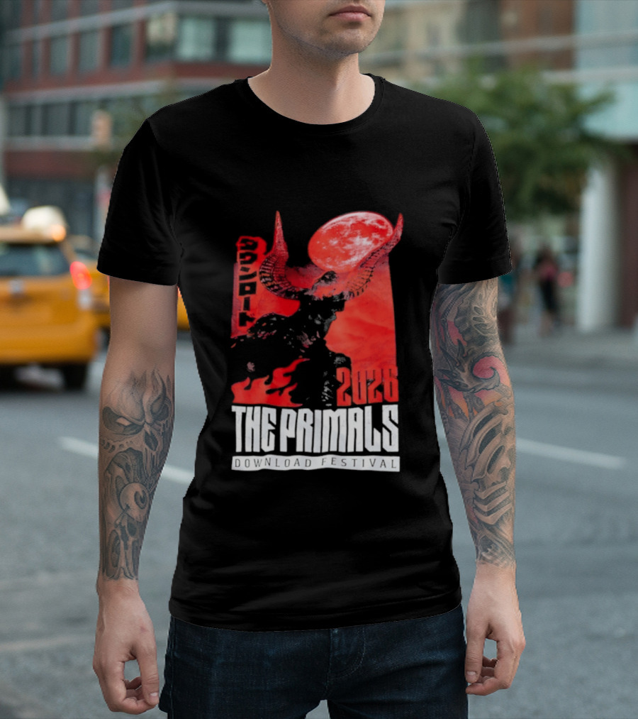 The Primals Download Festival 2026 Blood Moon 1312 Red Horns T-Shirt