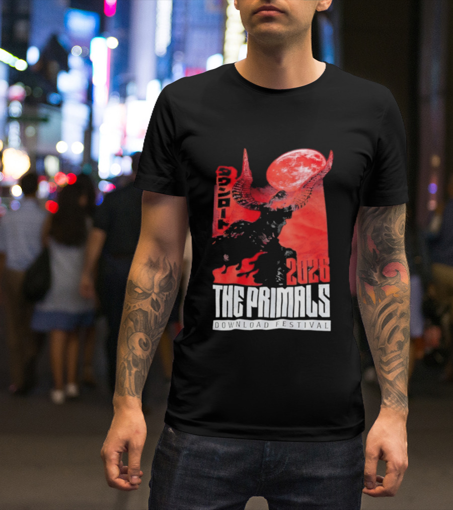 The Primals Download Festival 2026 Blood Moon 1312 Red Horns T-Shirt