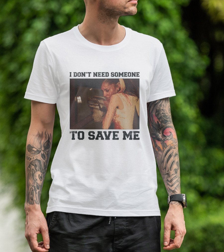 Ariana Grande I Don't Need Someone To Save Me White T-Shirt