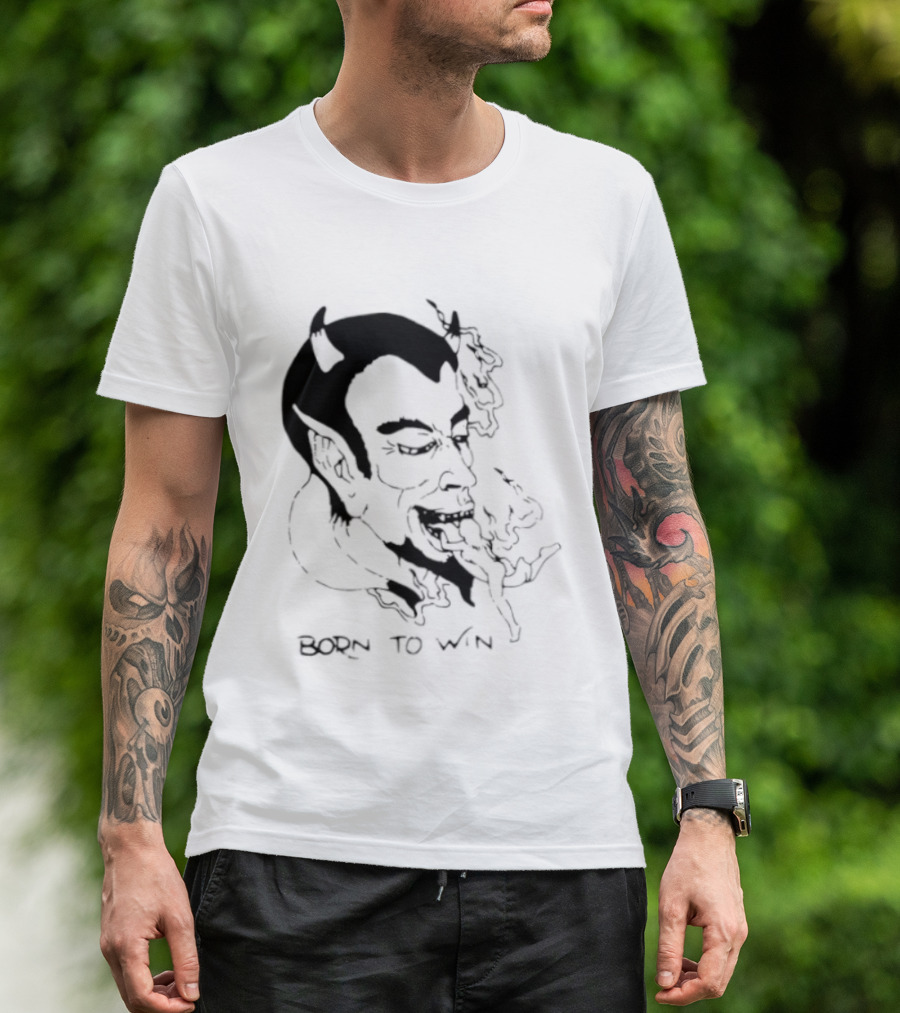Devil Eating Person Born To Win T-Shirt