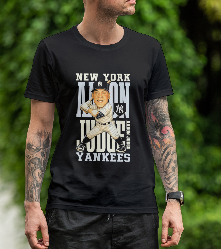 New York Yankees Aaron Judge Baseball Caricature Yankees T-Shirt