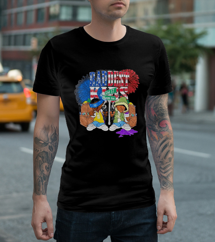 Baddest Kids 32nd St Naomi Ave Streetwear Adam22 Jaden Newman T-Shirt