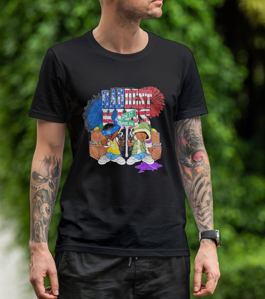 Baddest Kids 32nd St Naomi Ave Streetwear Adam22 Jaden Newman T-Shirt