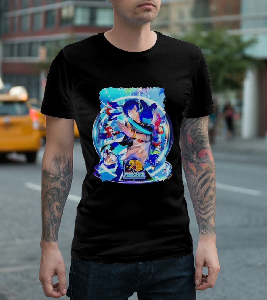 Persona 3 Dancing In Moonlight ATLUS Colorful Character Collage T-Shirt