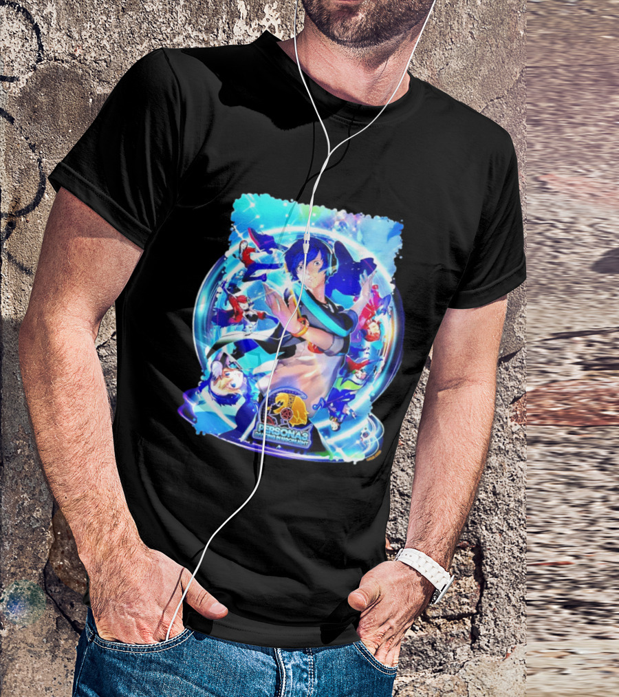 Persona 3 Dancing In Moonlight ATLUS Colorful Character Collage T-Shirt