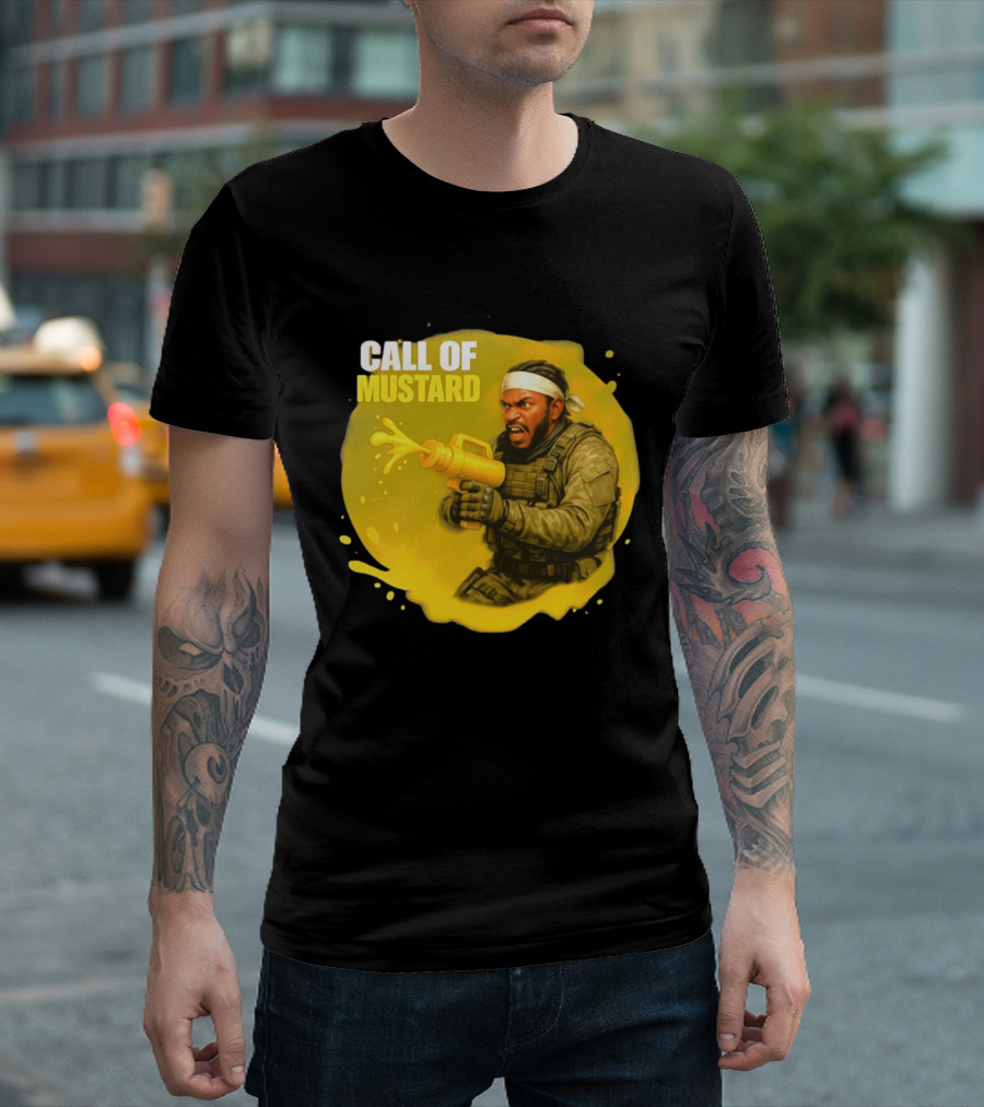 Call Of Mustard Diddy Funny Parody Combat Splash T-Shirt