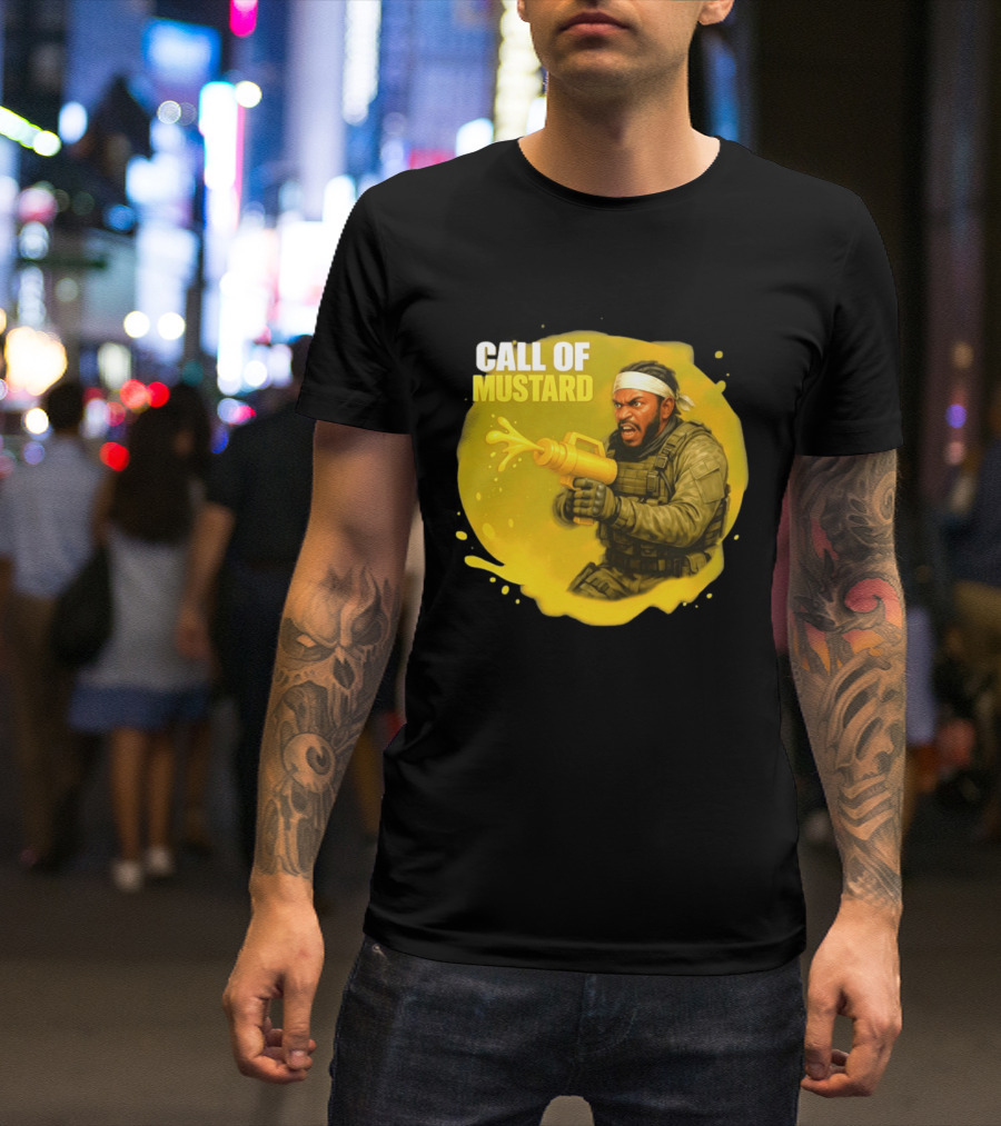 Call Of Mustard Diddy Funny Parody Combat Splash T-Shirt