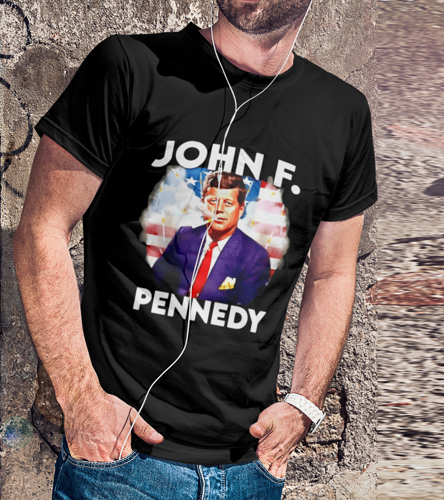 John F Pennedy JFK President Smoking Vape Flag T-Shirt