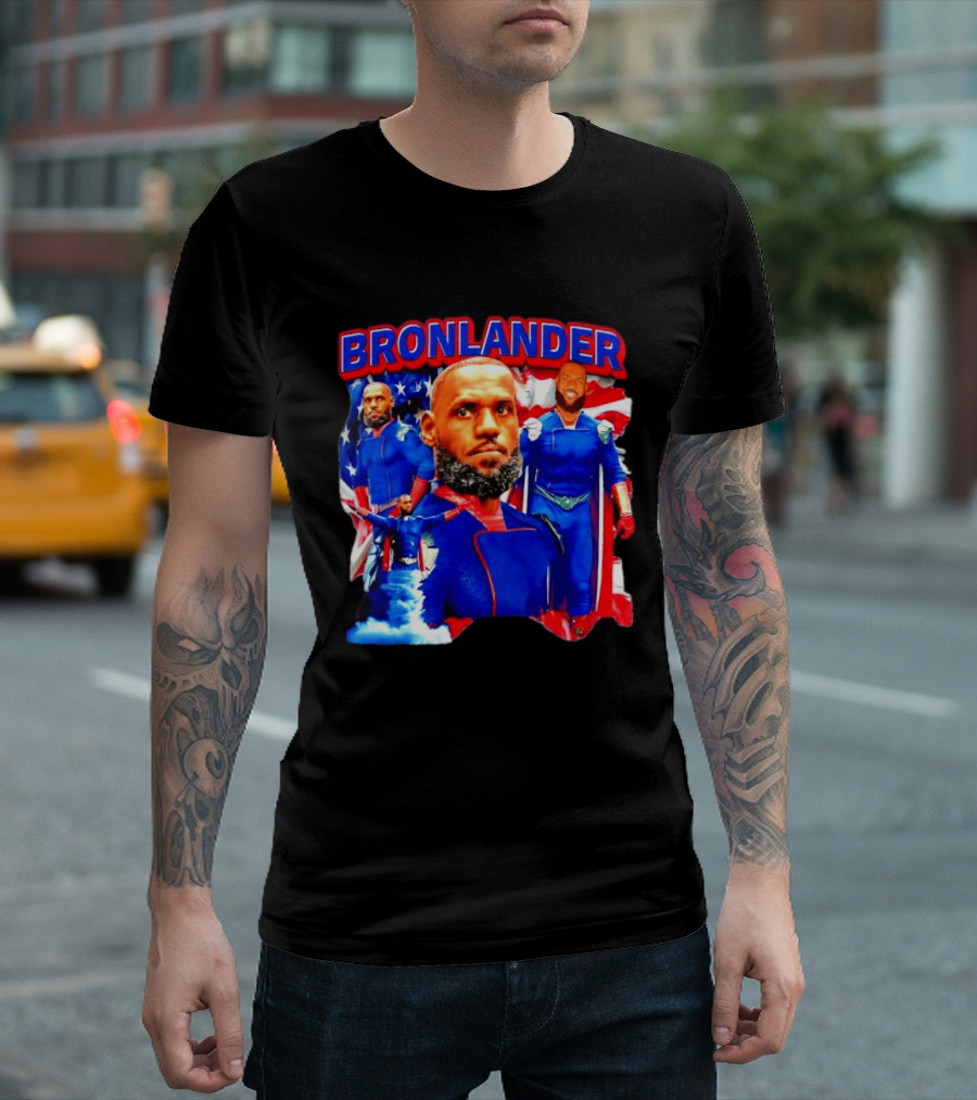 LeBron James Bronlander Basketball Superhero Fusion T-Shirt