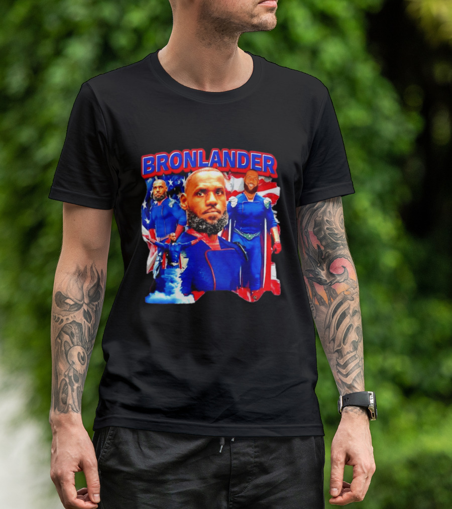LeBron James Bronlander Basketball Superhero Fusion T-Shirt