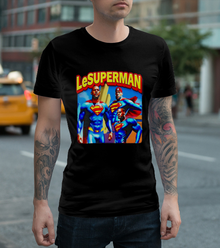 LeBron James LeSuperman Philadelphia 76ers Superhero T-Shirt