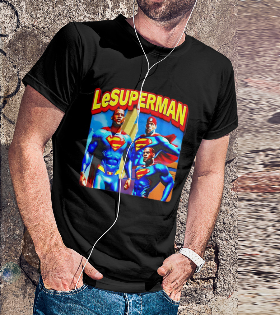LeBron James LeSuperman Philadelphia 76ers Superhero T-Shirt
