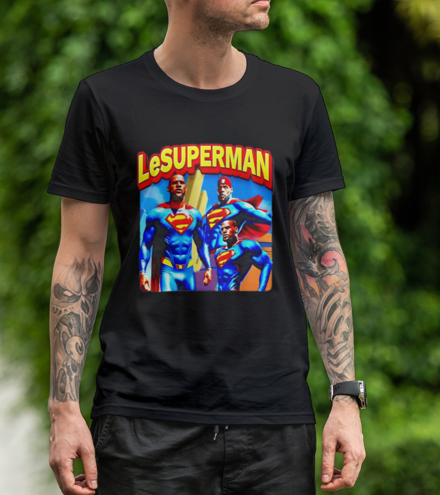 LeBron James LeSuperman Philadelphia 76ers Superhero T-Shirt
