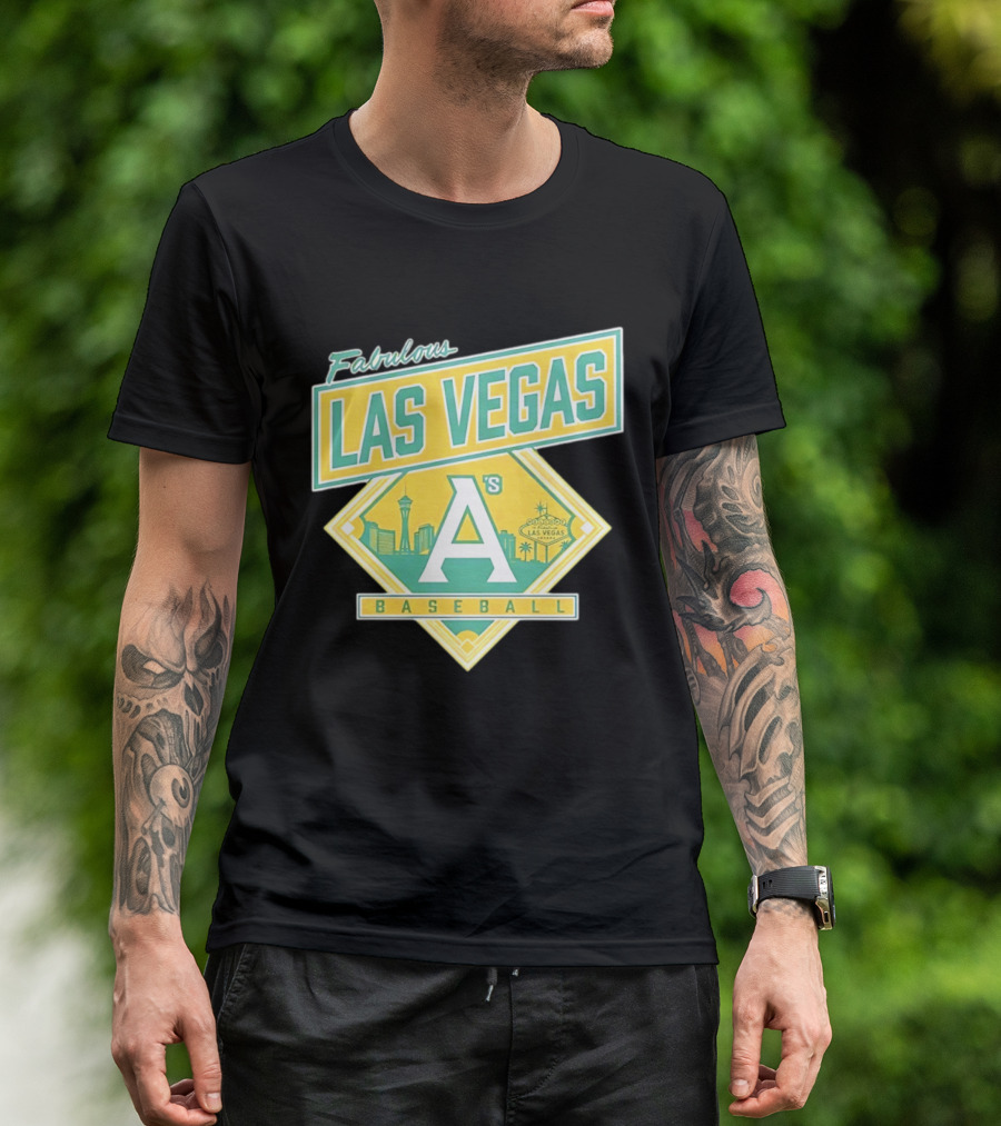 Fabulous Las Vegas A's Baseball 2026 Skyline T-Shirt