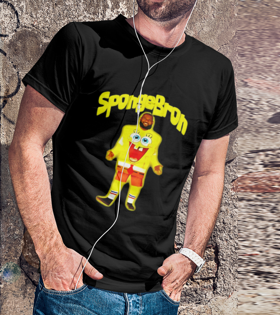 SpongeBron LeBron James Los Angeles Lakers T-Shirt