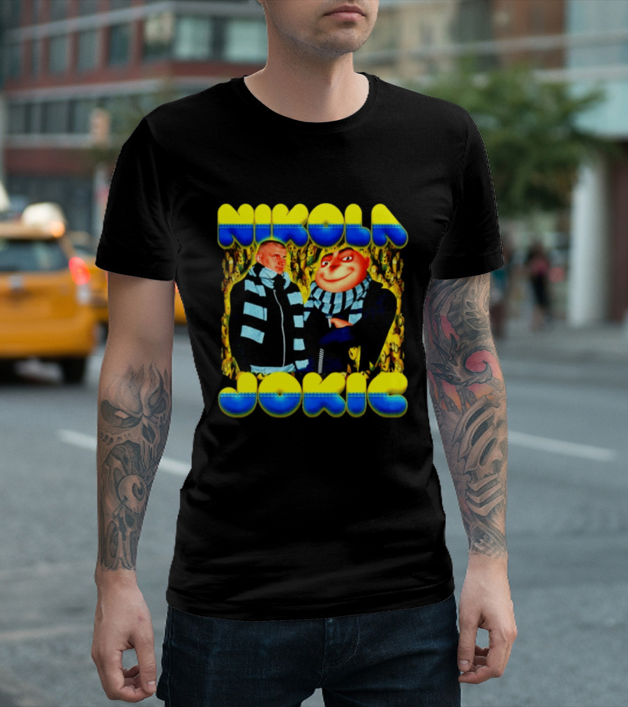 Nikola Jokic Denver Nuggets Gru Minions Scarf T-Shirt