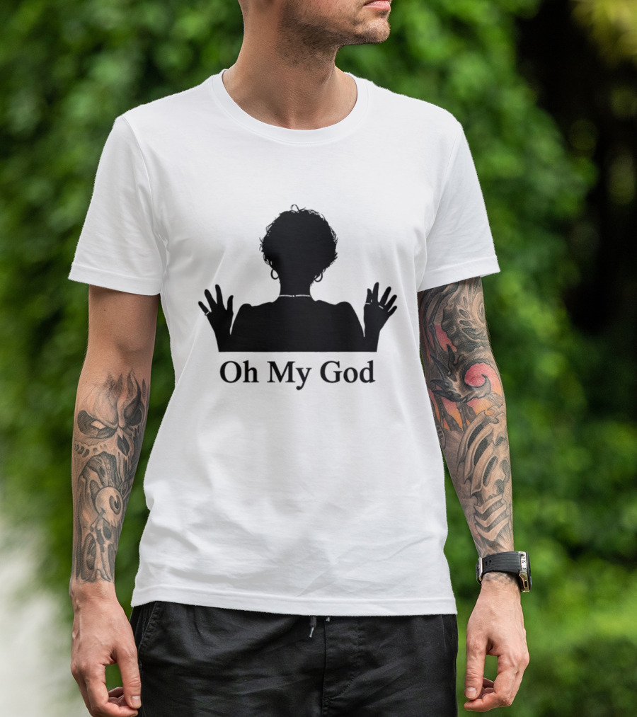 Oh My God Silhouette Hands Up Expression T-Shirt