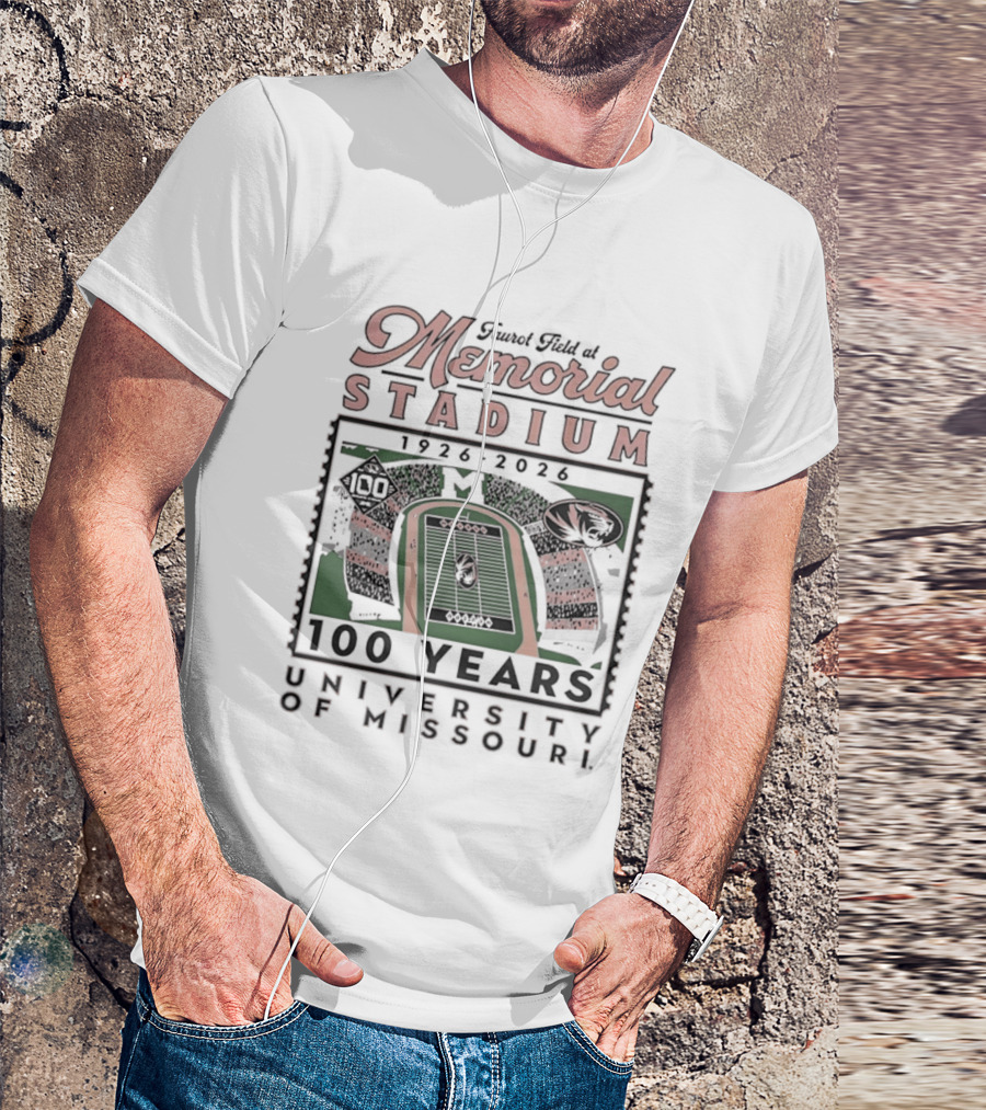 Faurot Field At Memorial Stadium 100 Years 1926 2026 University Of Missouri T-Shirt