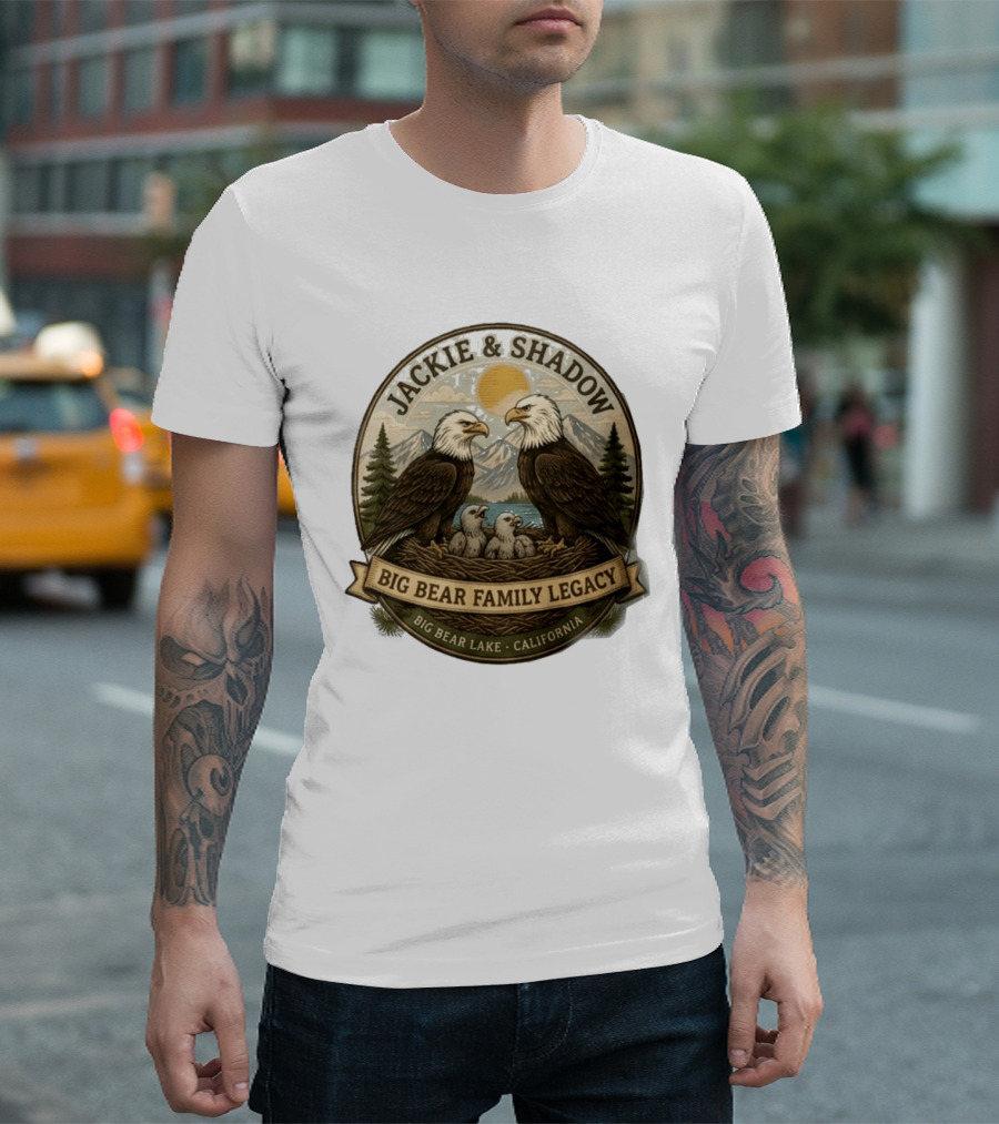 Jackie & Shadow Big Bear Family Legacy Big Bear Lake California Bald Eagles T-Shirt