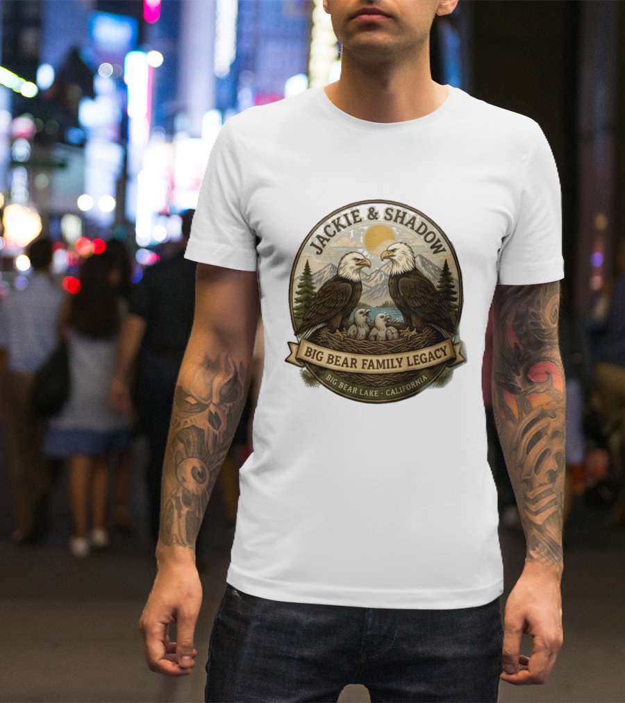 Jackie & Shadow Big Bear Family Legacy Big Bear Lake California Bald Eagles T-Shirt