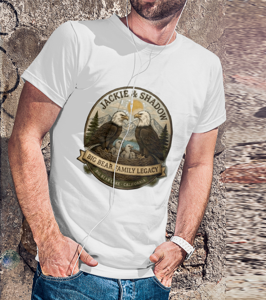 Jackie & Shadow Big Bear Family Legacy Big Bear Lake California Bald Eagles T-Shirt