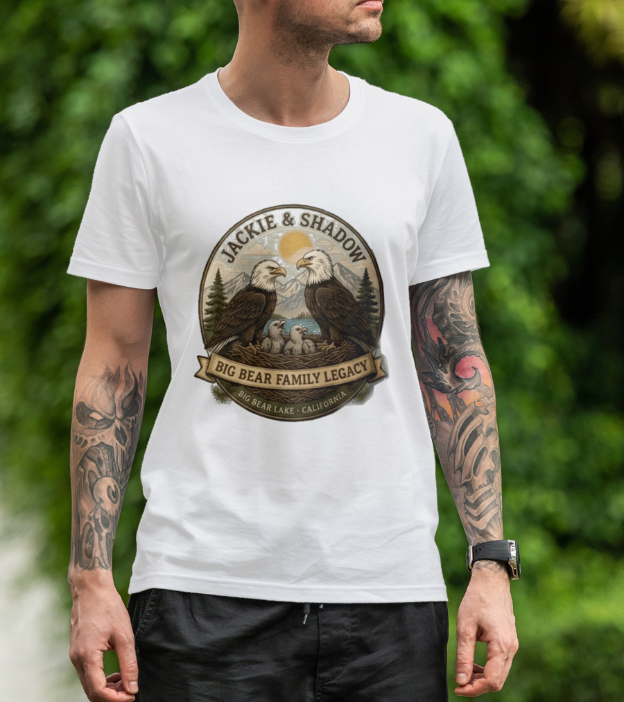 Jackie & Shadow Big Bear Family Legacy Big Bear Lake California Bald Eagles T-Shirt