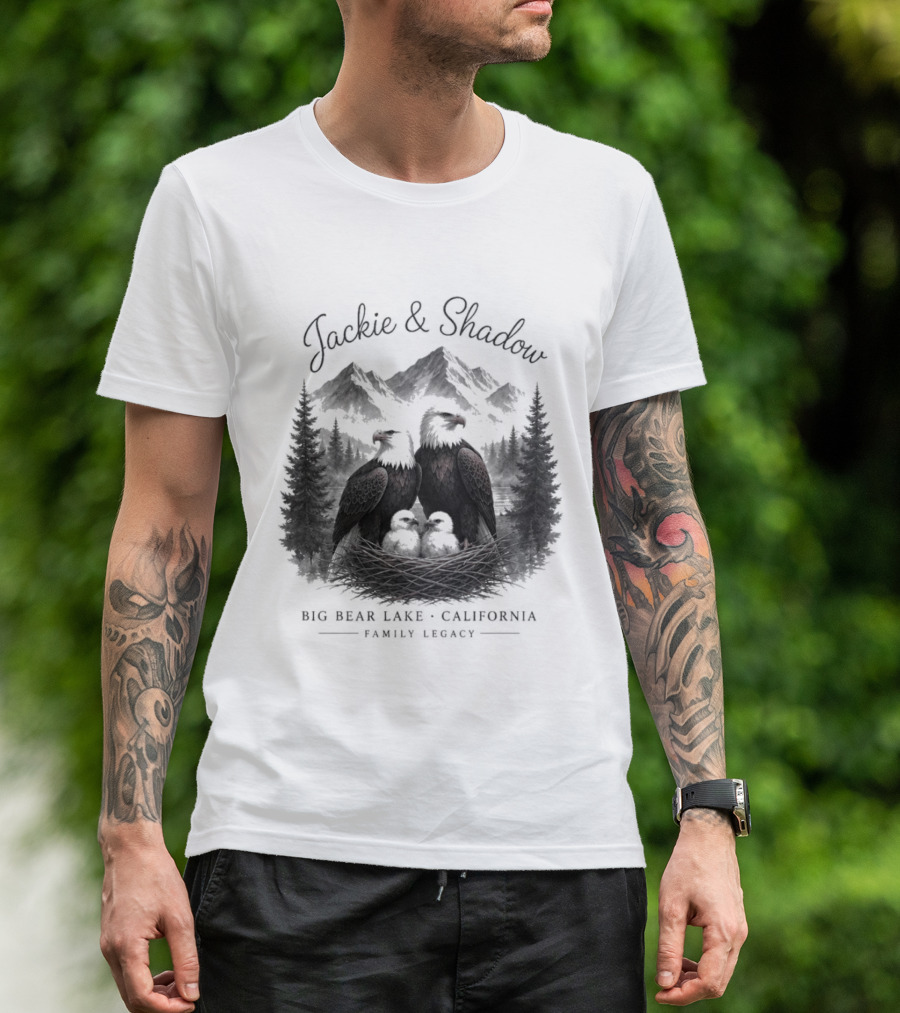 Jackie And Shadow Bald Eagles Big Bear Lake California Family Legacy T-Shirt