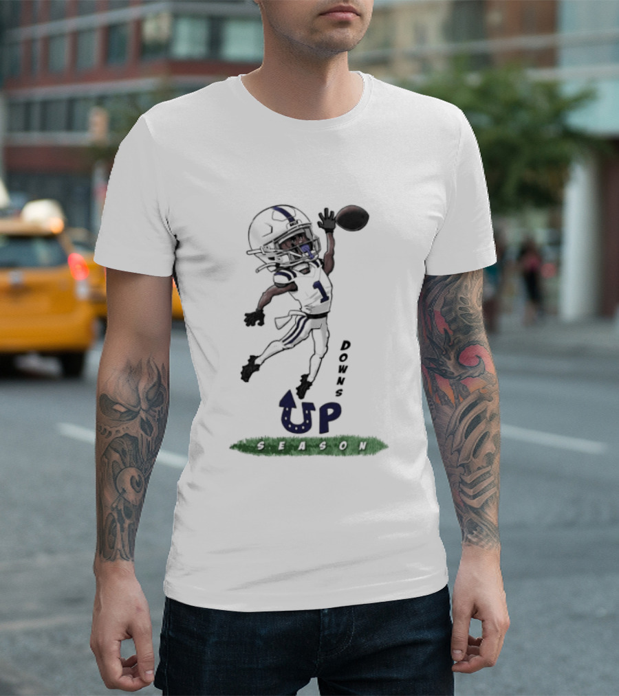 Josh Downs Indianapolis Colts Up Season Football Catch T-Shirt