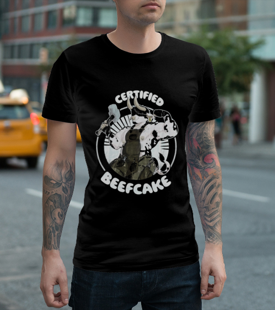 Certified Beefcake Muscular Bull Blacksmith T-Shirt